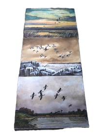 Lot Of Three Wildlife Paintings