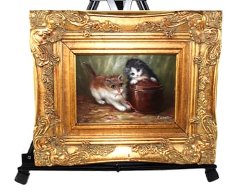 Oil Painting Of Kittens