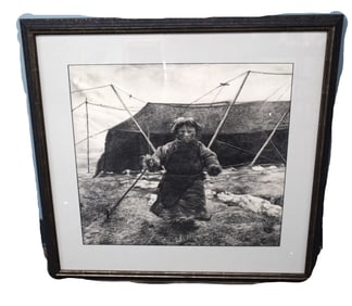 Charcoal Painting Of A  Chinese Girl