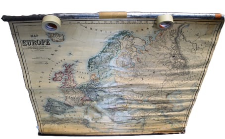 Antique Wall Map Of Europe