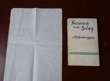 Signed Franny and Zooey By J D Salinger
