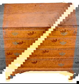 Birds Eye Maple Chippendale Desk