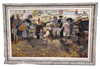 James Ensor Beach Oil Painting