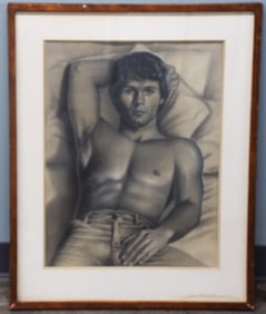 Paul Cadmus Graphite Male Drawing