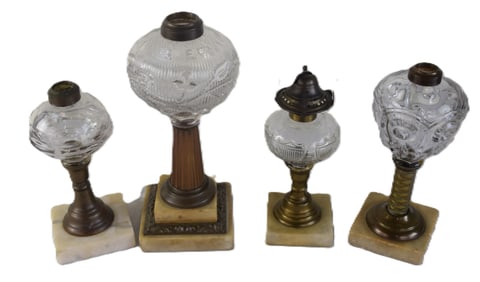 Four Piece Early Lamp Lot