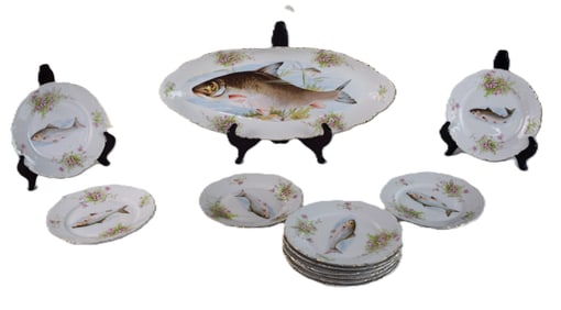 Porcelain China Fish Set