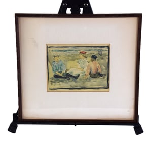 Beach Scene Oil Painting