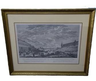 1799 Russian Engraving Of Moscow