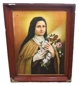Religious Oil Painting On Tin