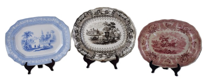 Three Piece Transfer Platter Lot