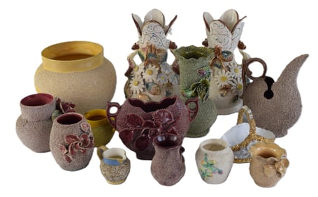 14 Piece Majolica Tableware Lot