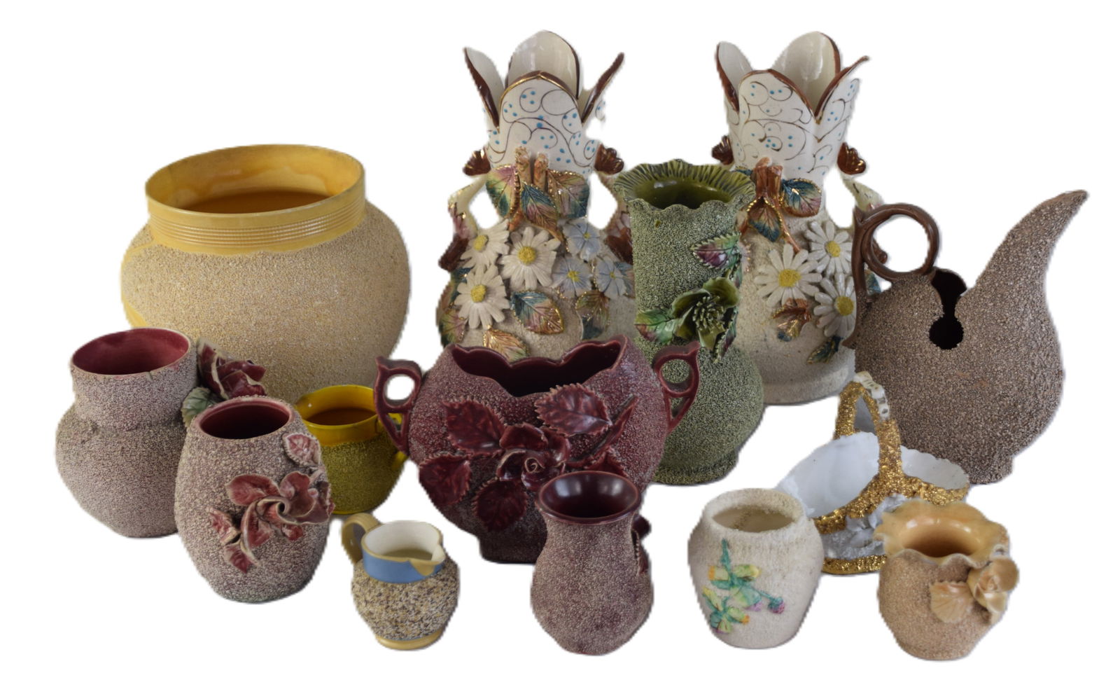 14 Piece Majolica Tableware Lot (1 of 3)