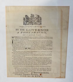 Gov Wentworth Proclamation 1775