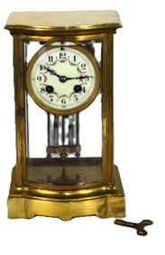French Brass Mantel Clock