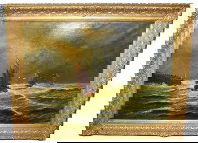 Sailing Ships Oil Painting