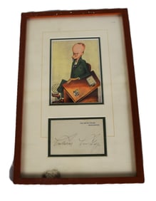 Cal Coolidge Signature and Cartoon