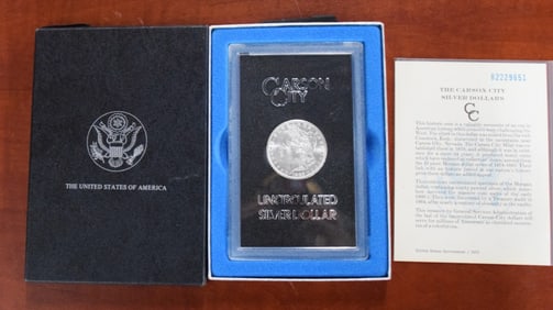 1882 Carson City Uncirculated Silver Dollar