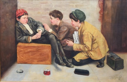 Kernan Painting Of Shoe Shine Boy