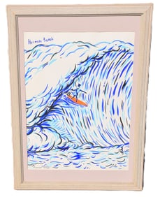 Pettibon Oil Painting Of Hermosa Beach