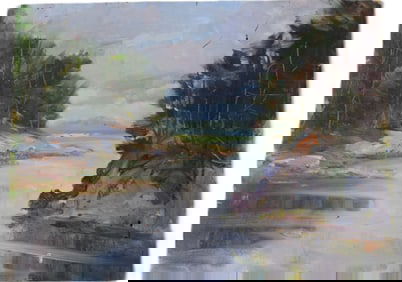 River Scene Oil Painting