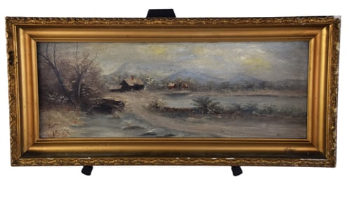 Winter Scene Oil Painting