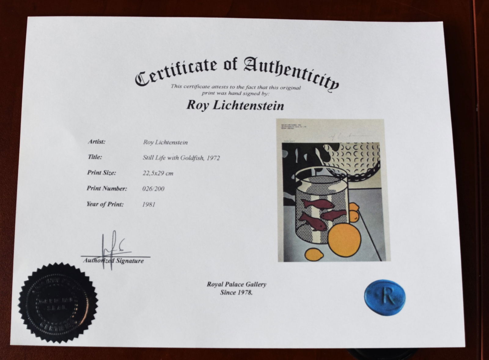 Roy Lichtenstein Signed Lithograph - 2