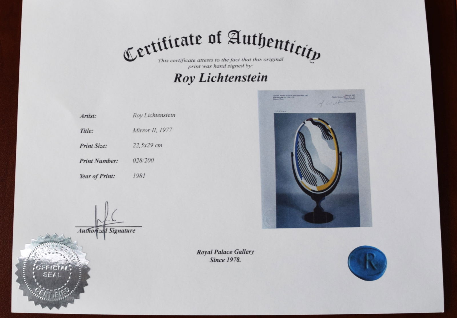 Roy Lichtenstein Signed Lithograph - 2