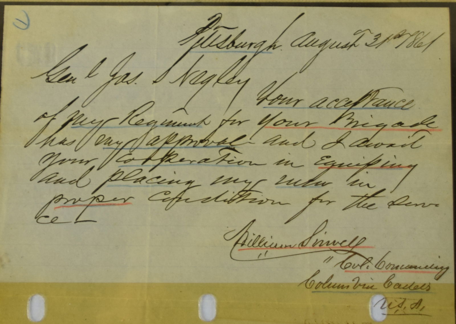 Note And History Col William Shisby (1 of 2)