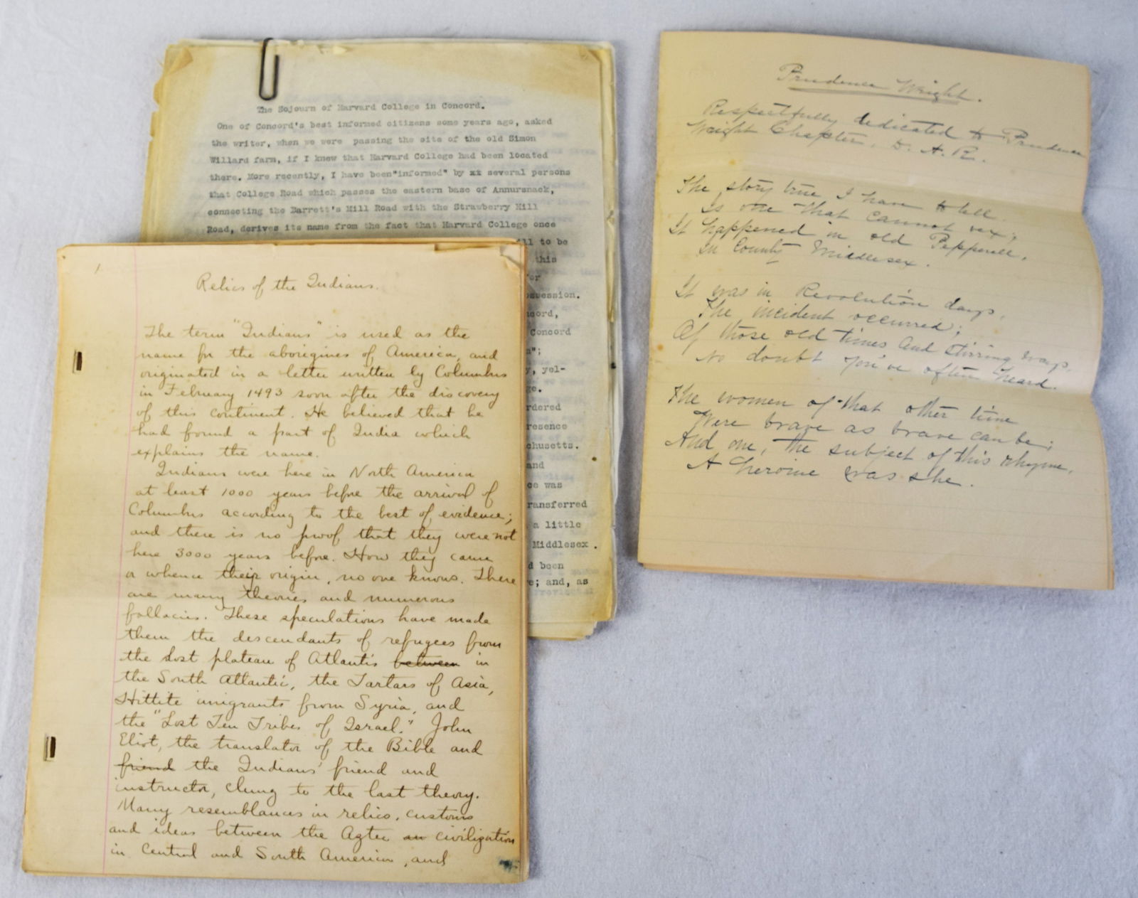 Three Historical Reports Including Revolutionary War (1 of 6)