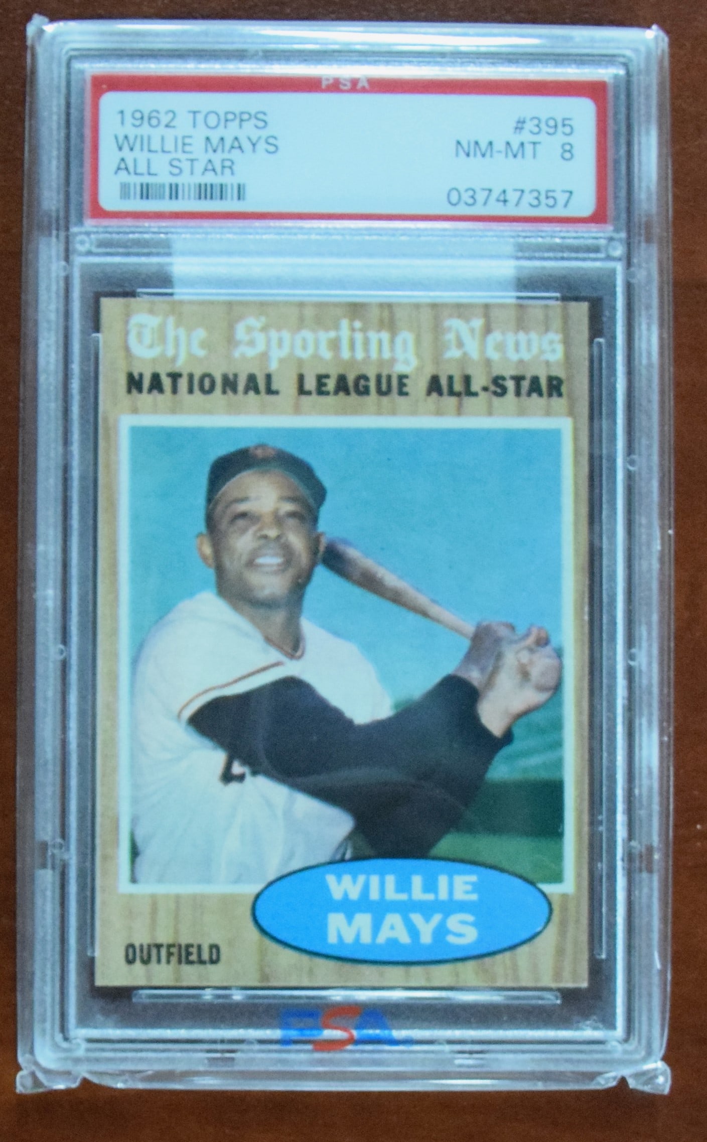 1962 Topps Willie Mays Baseball Card (1 of 2)