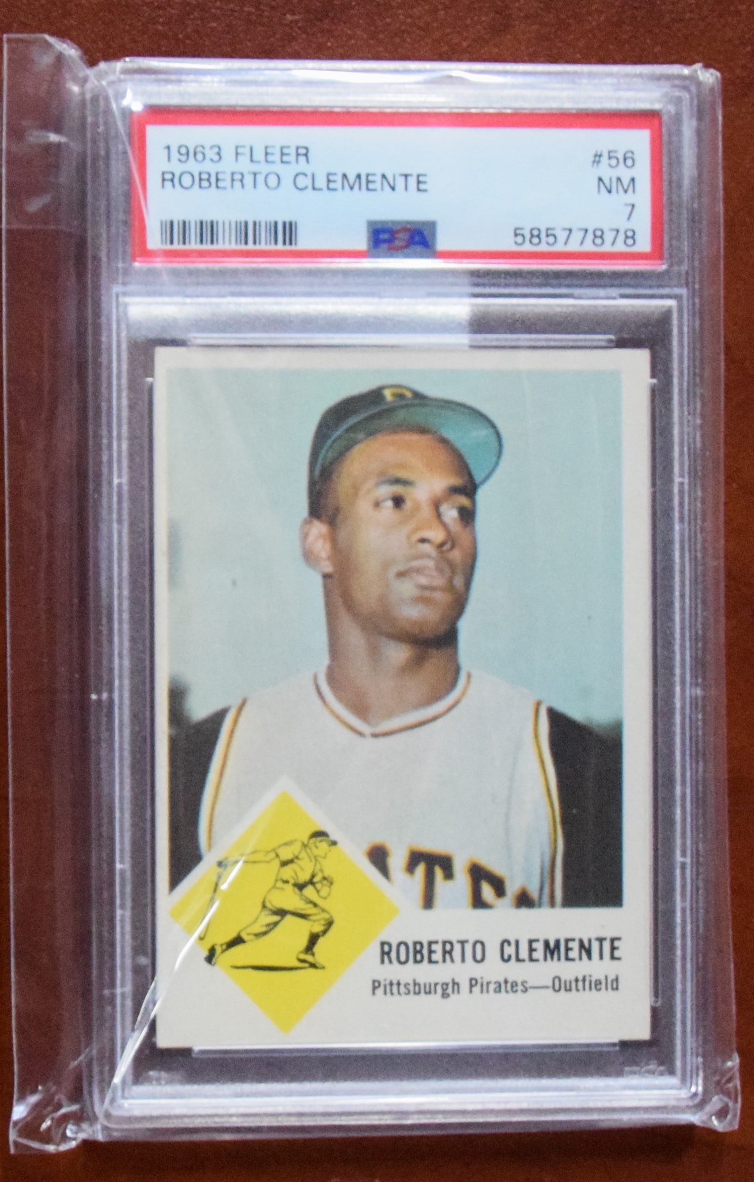 1963 Fleer Roberto Clemente Baseball Card (1 of 2)