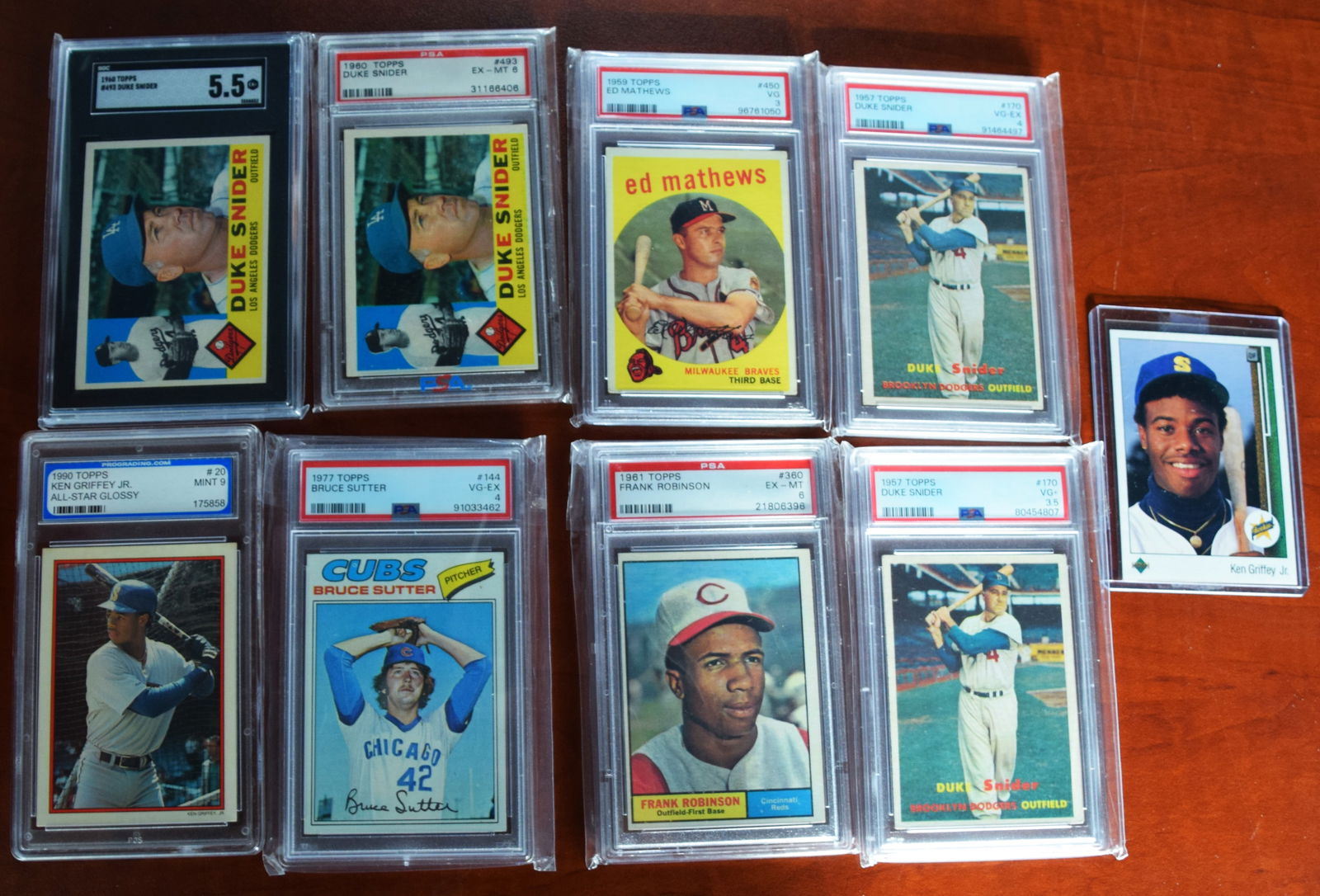 9 Hall Of Fame Baseball Cards (1 of 2)