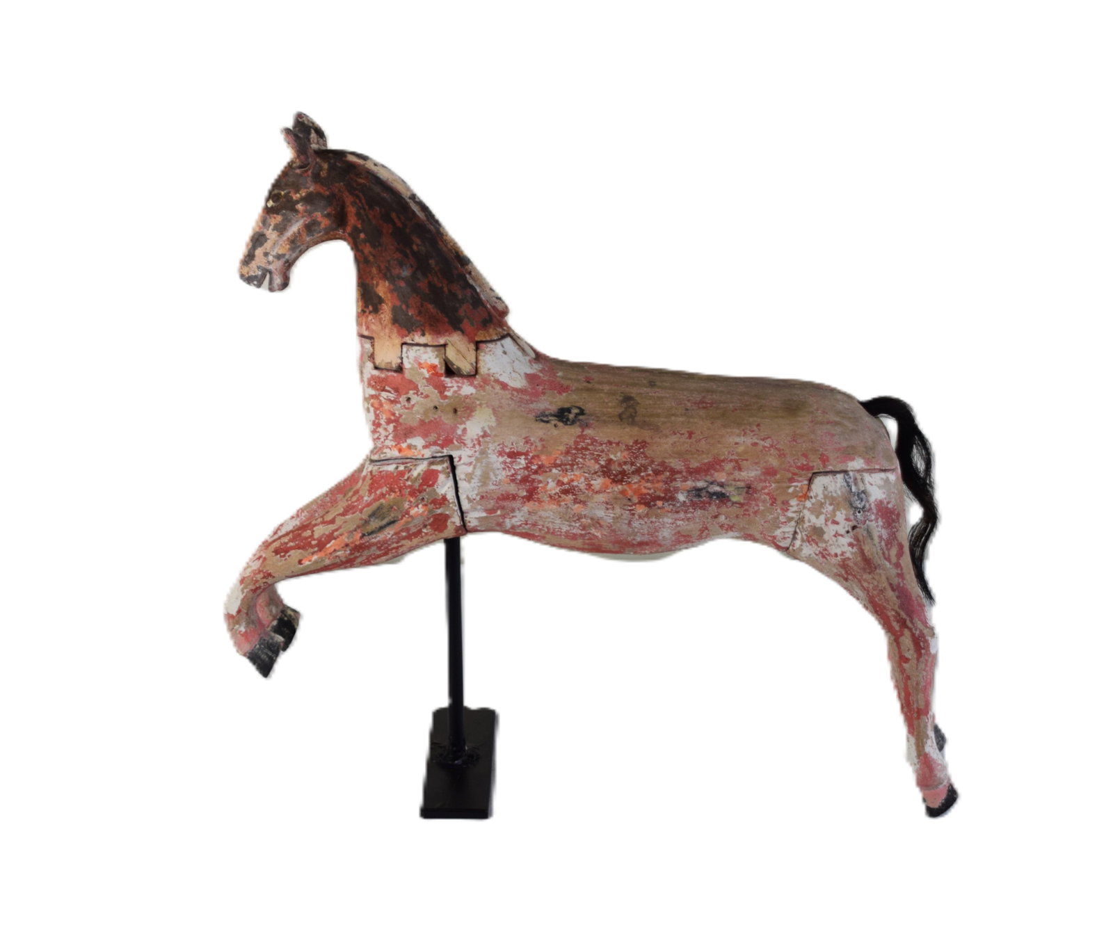 19th Century Hand-Carved Wooden Folk Art Horse circa 1850 (1 of 7)