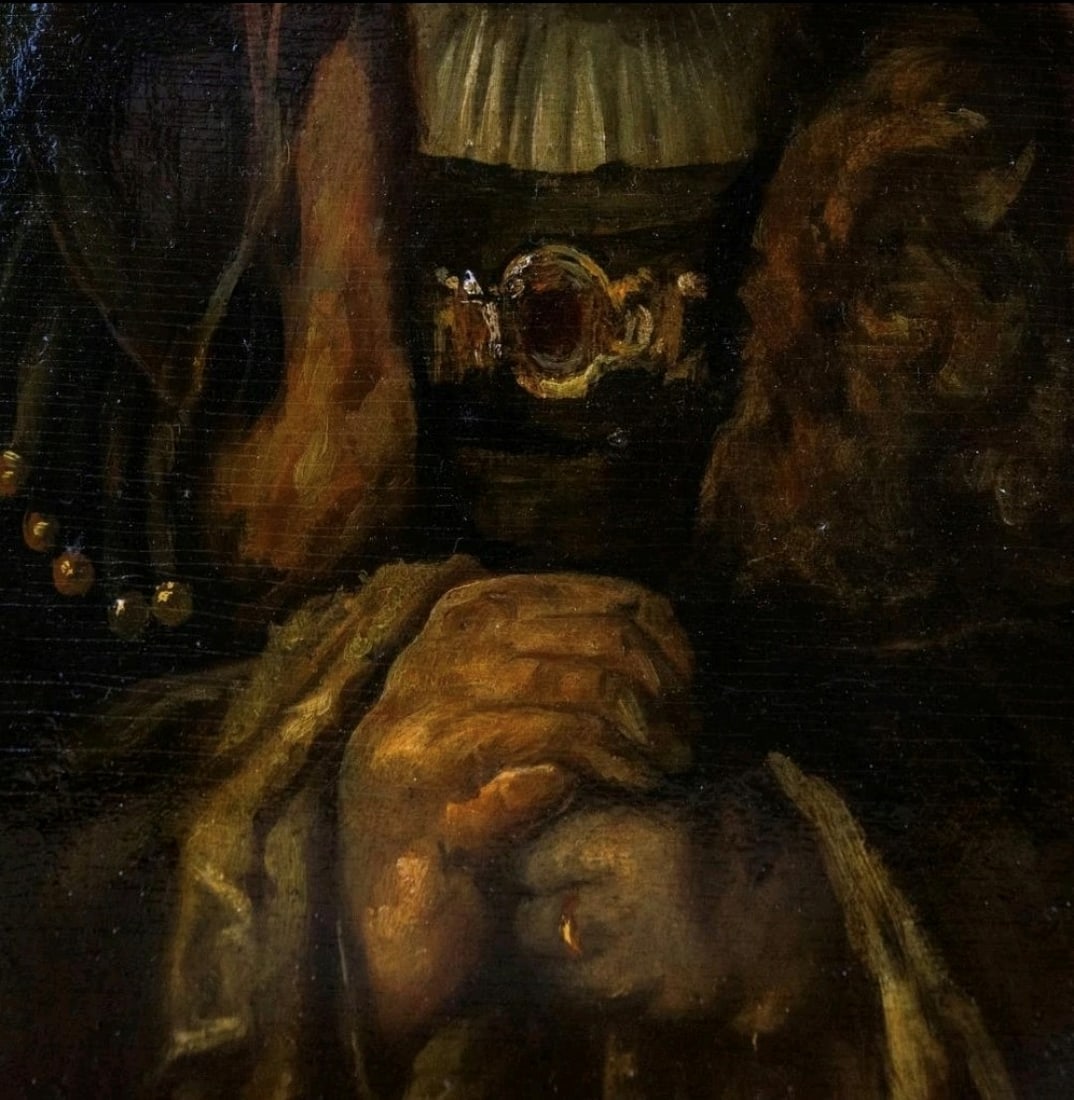 Extremely Rare circa late 17th Century Oil on Wood Panel Painting after; Rembrandt van Rijn (Dutch, - 3