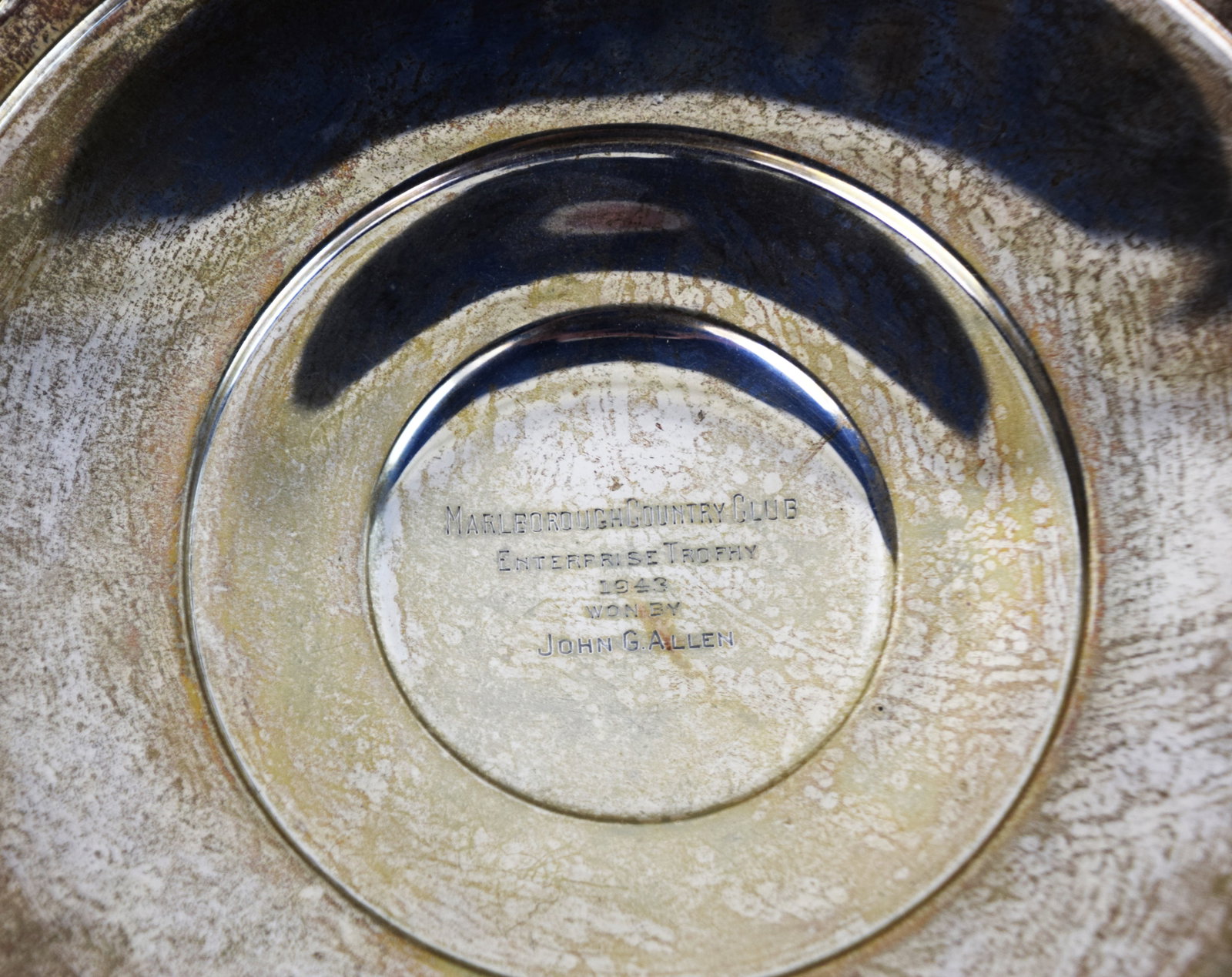 Sterling Silver Golf Presentation Circular Tray - 2
