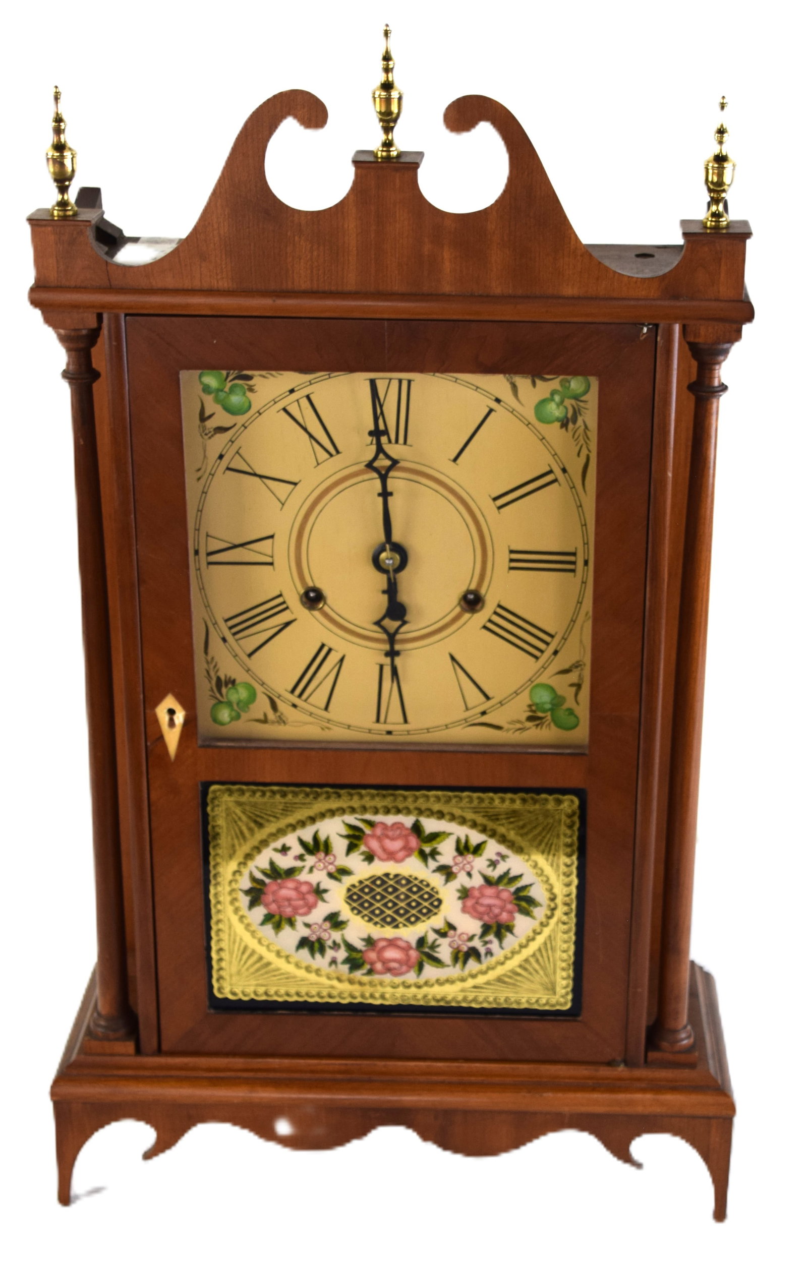 Bench made Pillar and Scroll Shelf Clock (1 of 8)