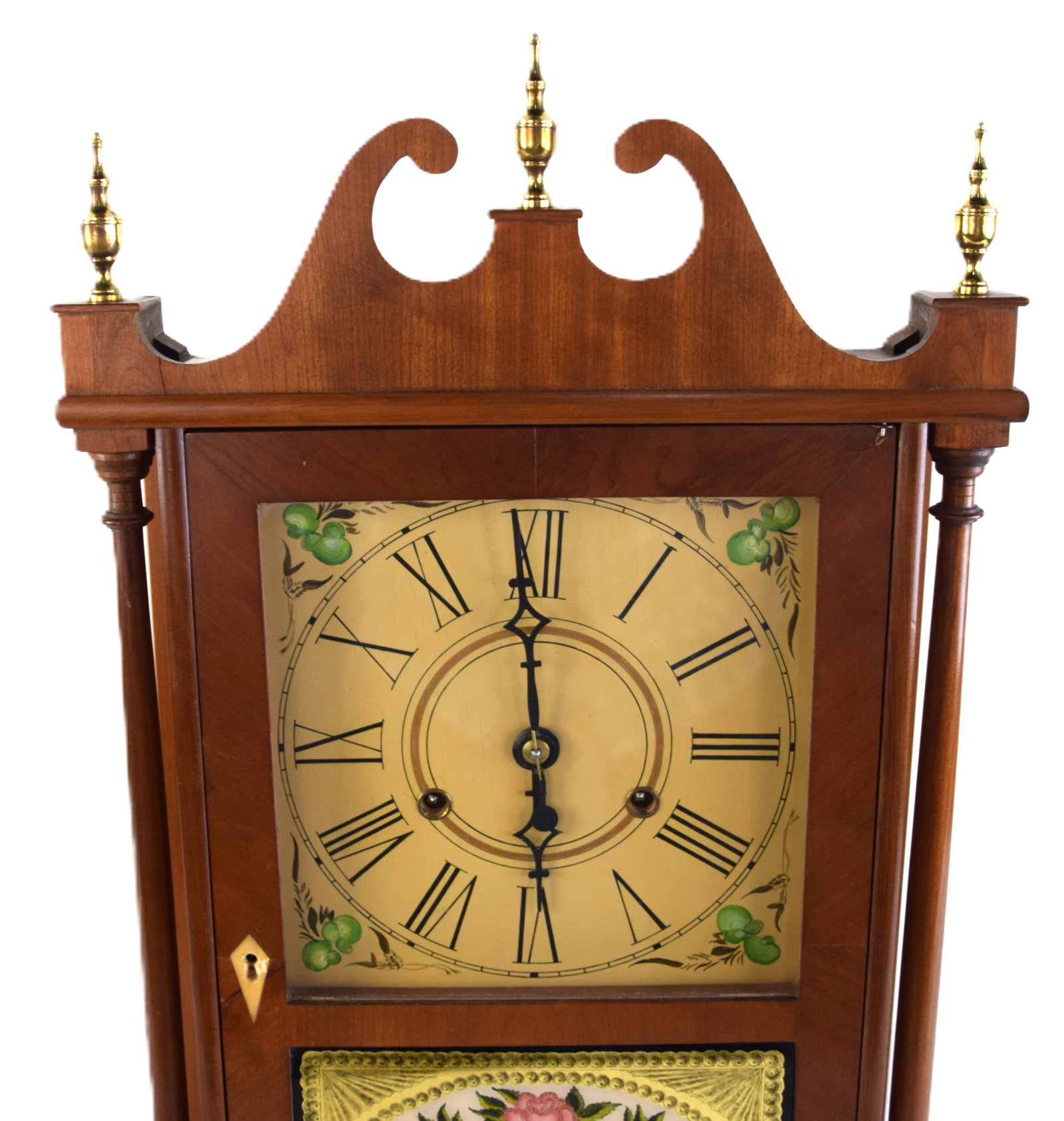 Bench made Pillar and Scroll Shelf Clock - 2