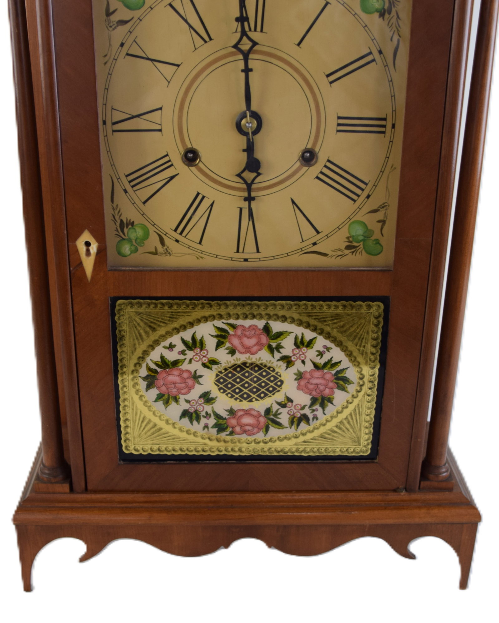 Bench made Pillar and Scroll Shelf Clock - 3