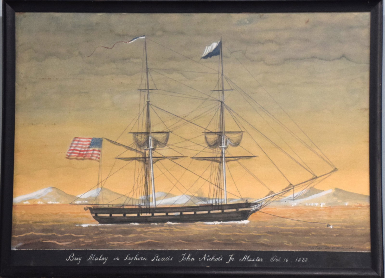 Oil Painting Of A Brig/Schooner (1 of 7)