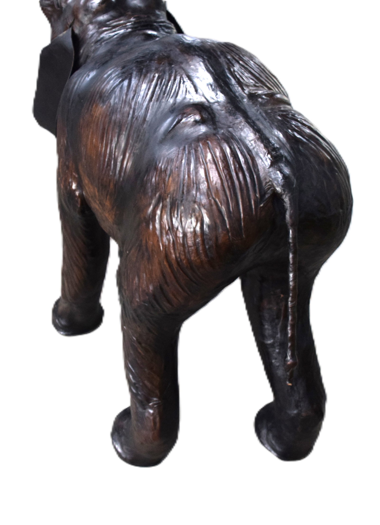 Large Leather Elephant - 6