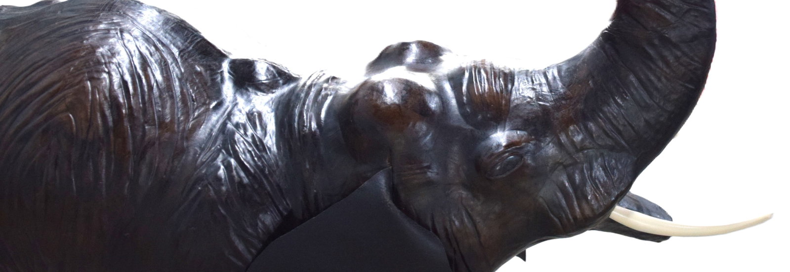 Large Leather Elephant - 8