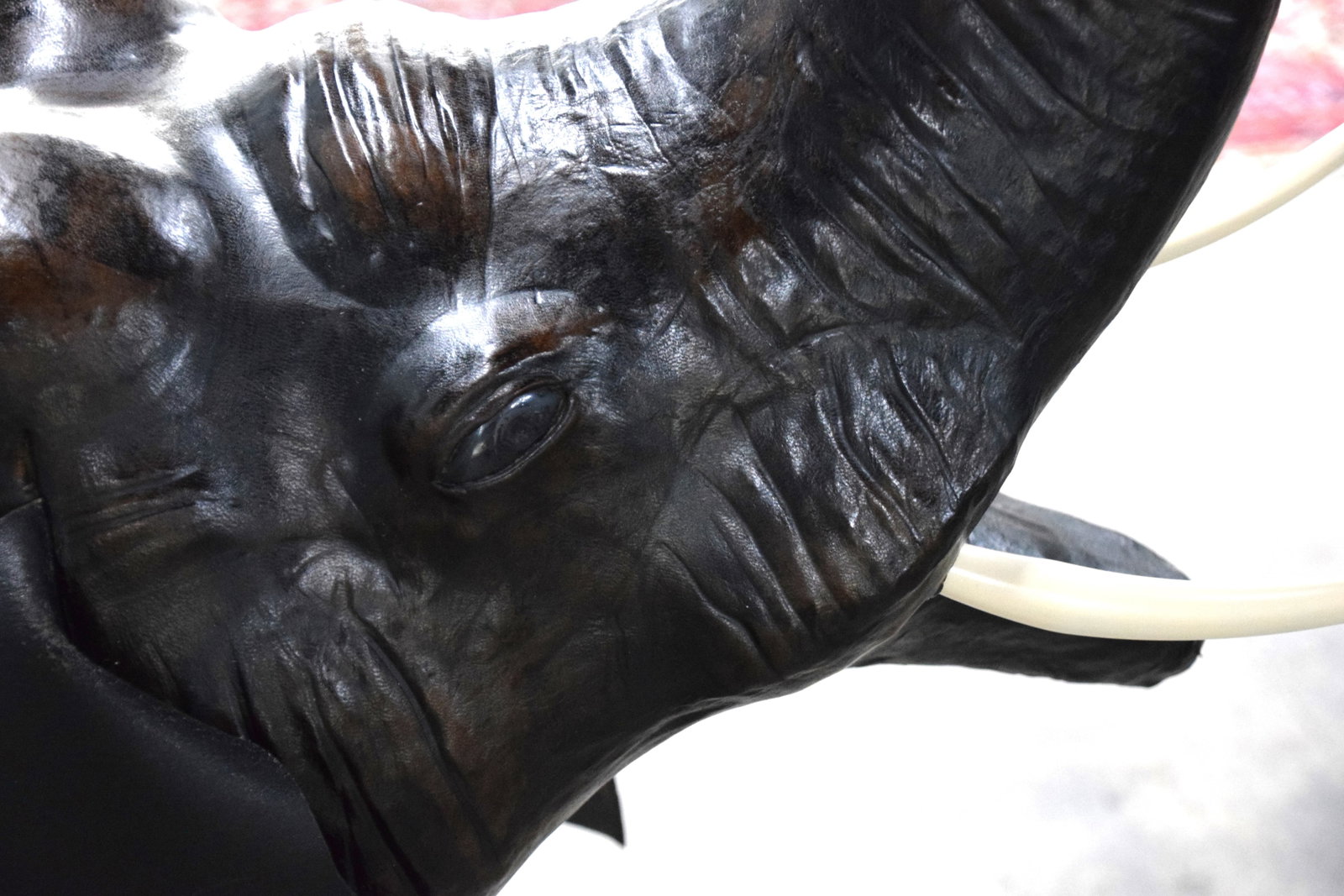 Large Leather Elephant - 9