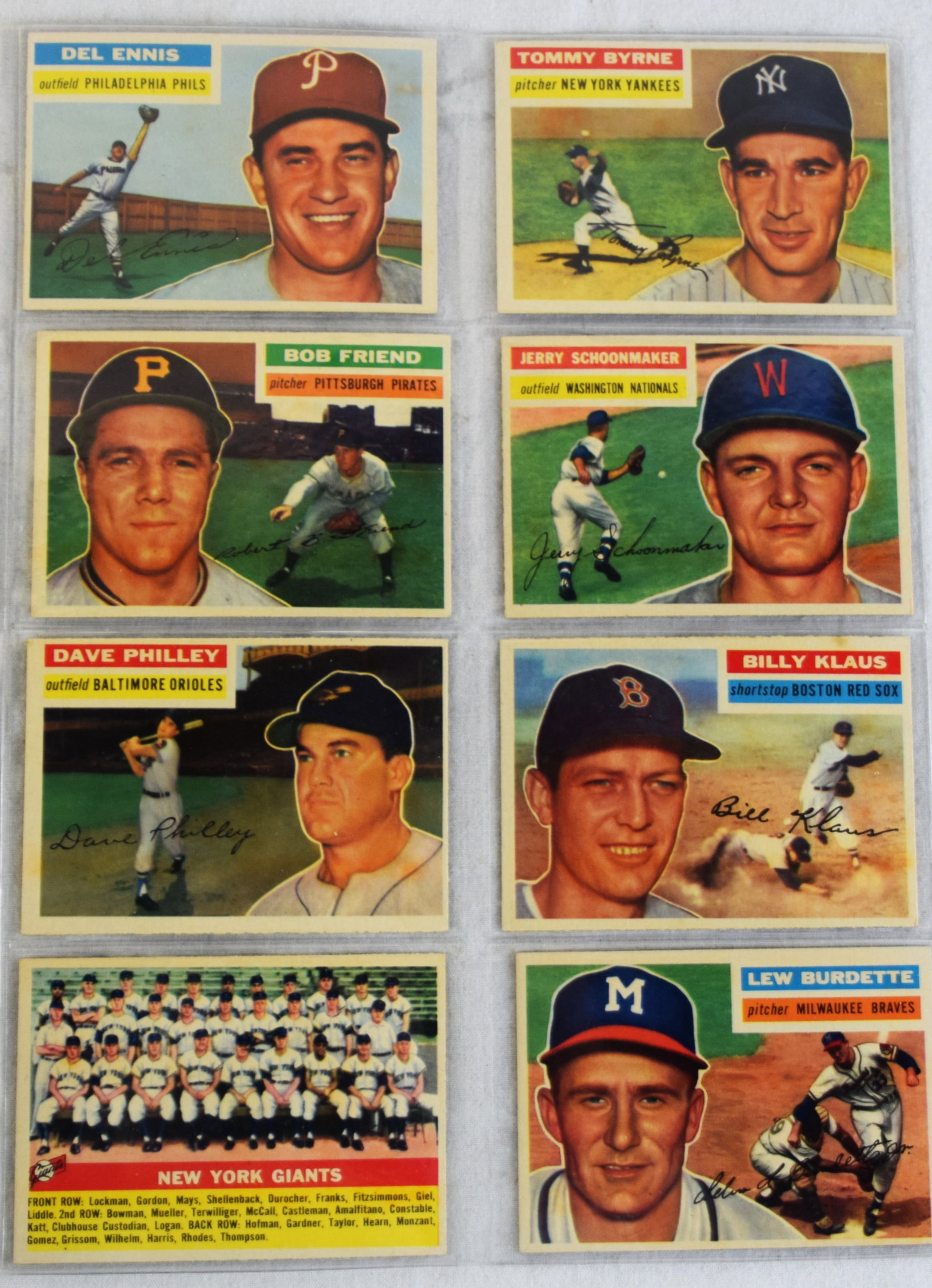 1954-55-56 Topps Baseball Cards - 19