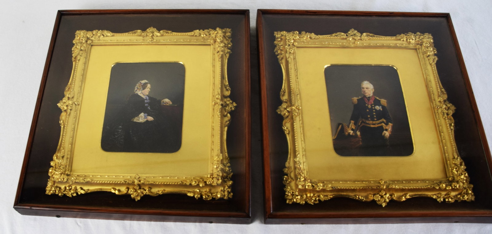 Pair Of Portraits Of Admiral Sir Thomas Hastings And Spouse (1 of 8)
