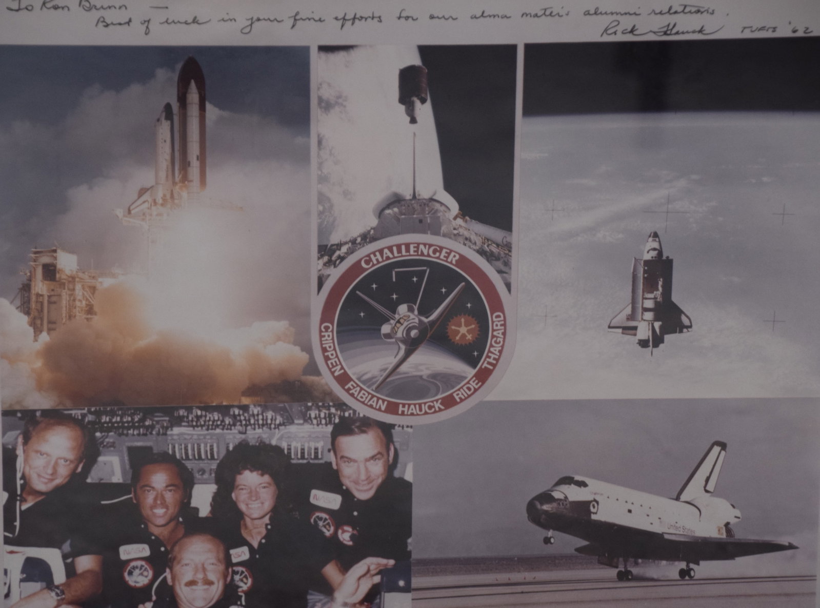 NASA Space Shuttle Challenger STS-7 Signed Presentation Collage - 3