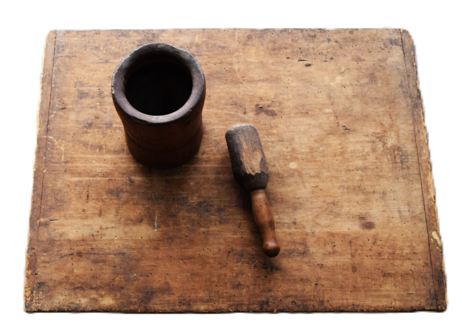 Mortar And Pestel With Bread Board (1 of 3)