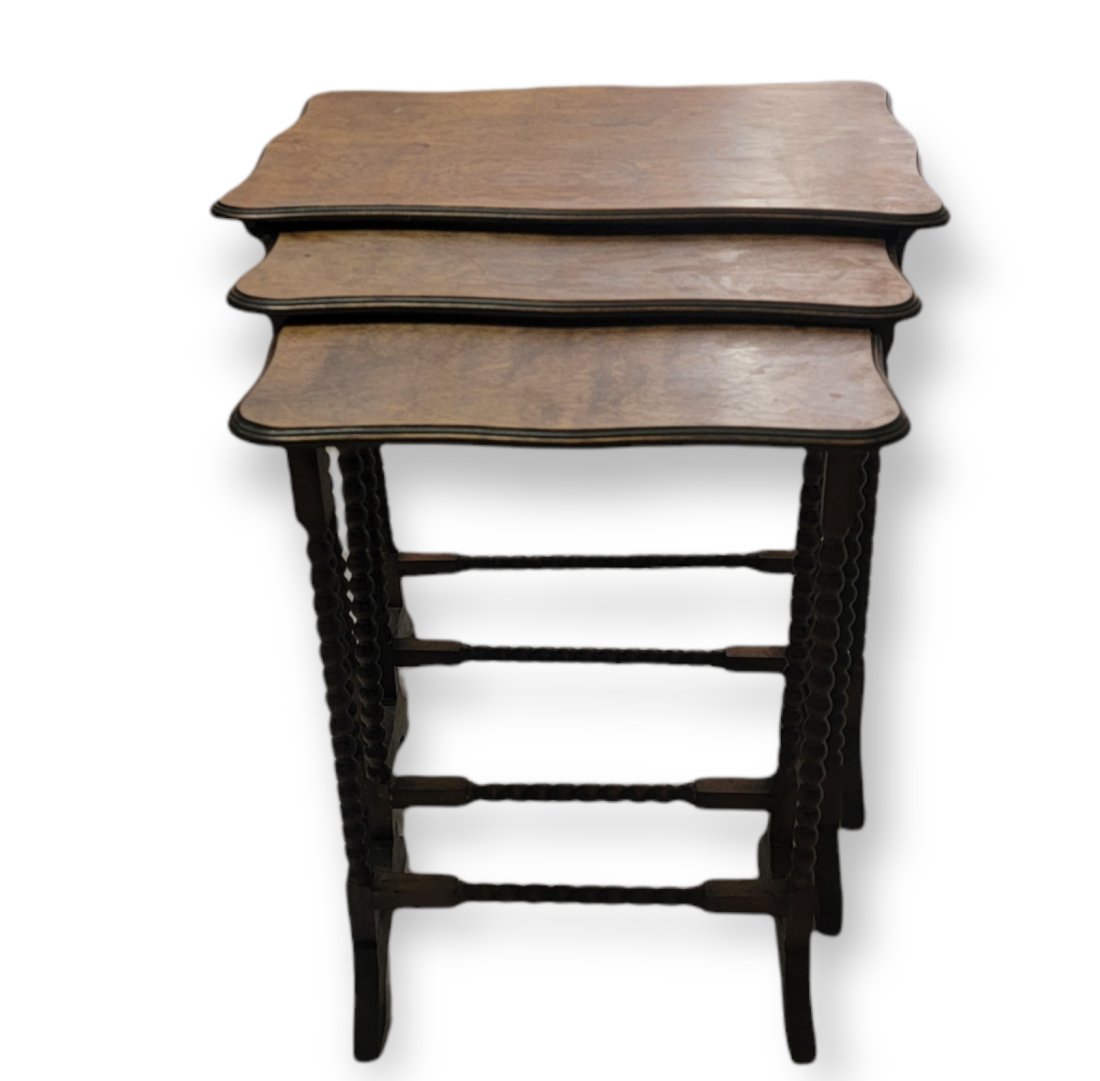 ANTIQUE NESTING TABLES (3) (1 of 3)