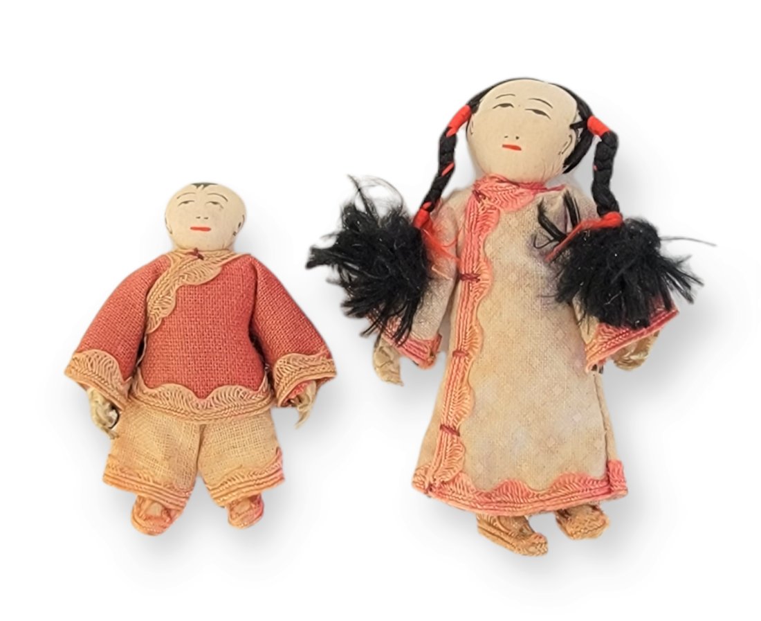 CIRCA 1920-1930'S MINATURE CLOTH AND SILK CHINESE MINATURES (1 of 5)