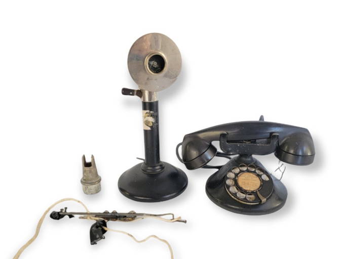 VINTAGE ROTARY TELEPHONE AND CANDLESTICK PHONE PARTS Mar 23, 2022 Auction Springs in Florida