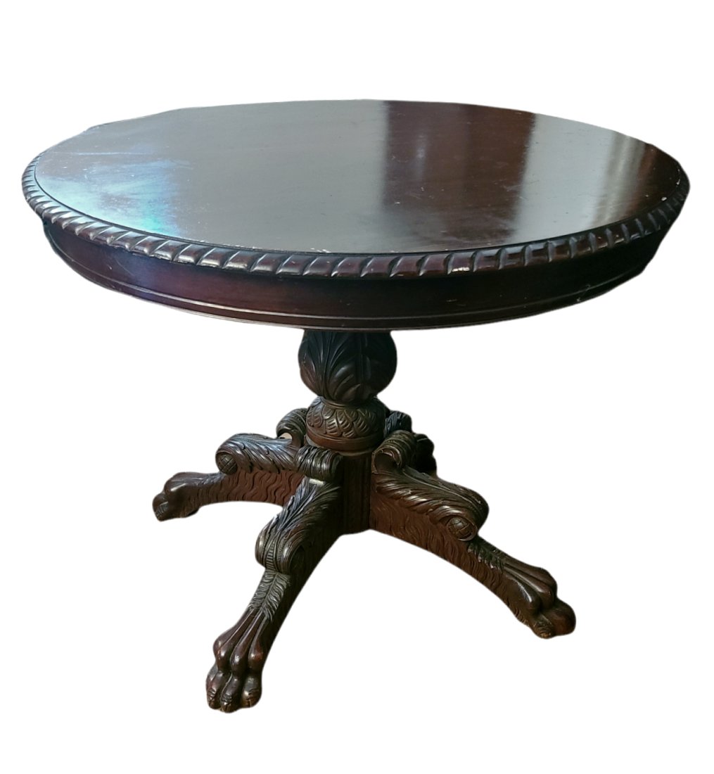 19TH CENTURY AMERICAN EMPIRE STYLE PEDESTAL TABLE (1 of 5)